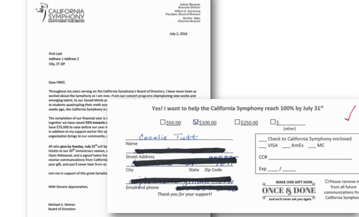 Nonprofit direct mail image examples