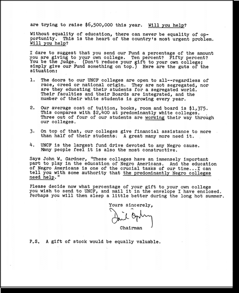 Education fundraising letter template