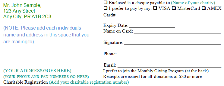 Fine Arts & Culture Donation Form Example