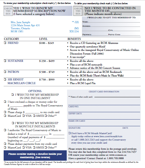 Fine Arts & Culture Membership Form Template