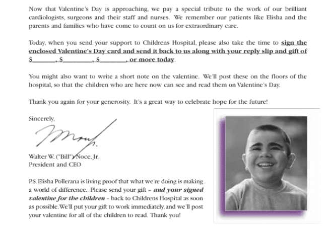 Hospital and Medical Centres Fundraising Letter Example