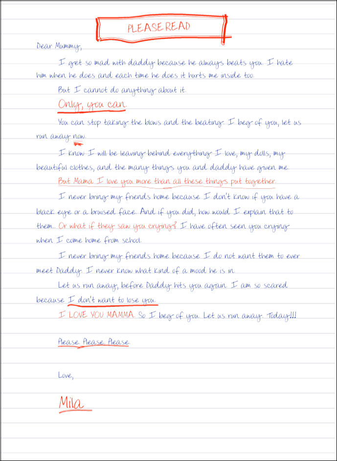 Fundraising Letter from the Child Example